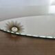 Very large oval beveled mirror, to put down, art deco, 40s 50s