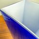 Vintage blue opaline vase