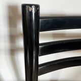 Set of 4 Italian black chairs 1970s