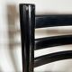 Ensemble de 4 chaises noires italiennes 1970s