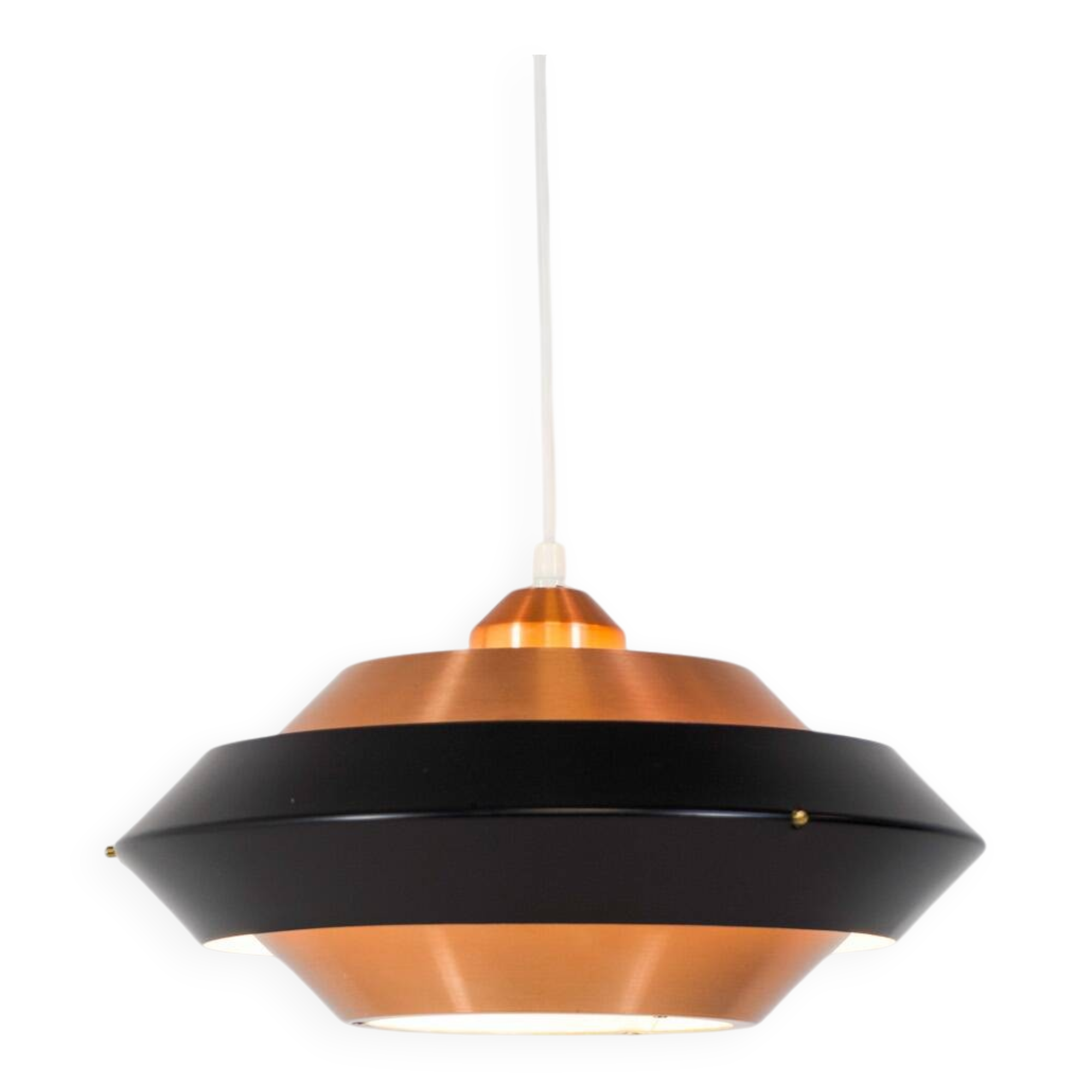 Copper & black pendant light