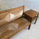 large oak and straw bench, 1930