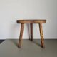 Vintage French Wooden Tripod Stool