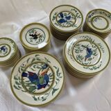 Limoges porcelain service from Hermès, Toucans collection, 1986