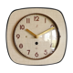 Horloge formica vintage murale silencieuse "Jaz crème"