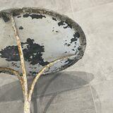 pedestal table, iron, cast iron and zinc guinguette table