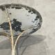 pedestal table, iron, cast iron and zinc guinguette table