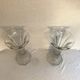 Pair of antique Art Deco style vases in moulded glass and vintage decoration