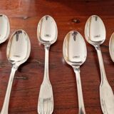 Christofle - Set of 12 Versailles model table spoons in silver-plated metal