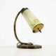 Beautiful, rare brass table lamp with glass shade | 1940s