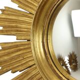 Deknudt Sunburst Sun Mirror Gilded Wood Sixties 69cm