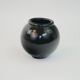 Black ceramic ball vase from Biot