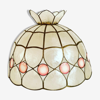 Vintage mother-of-pearl pendant lamp