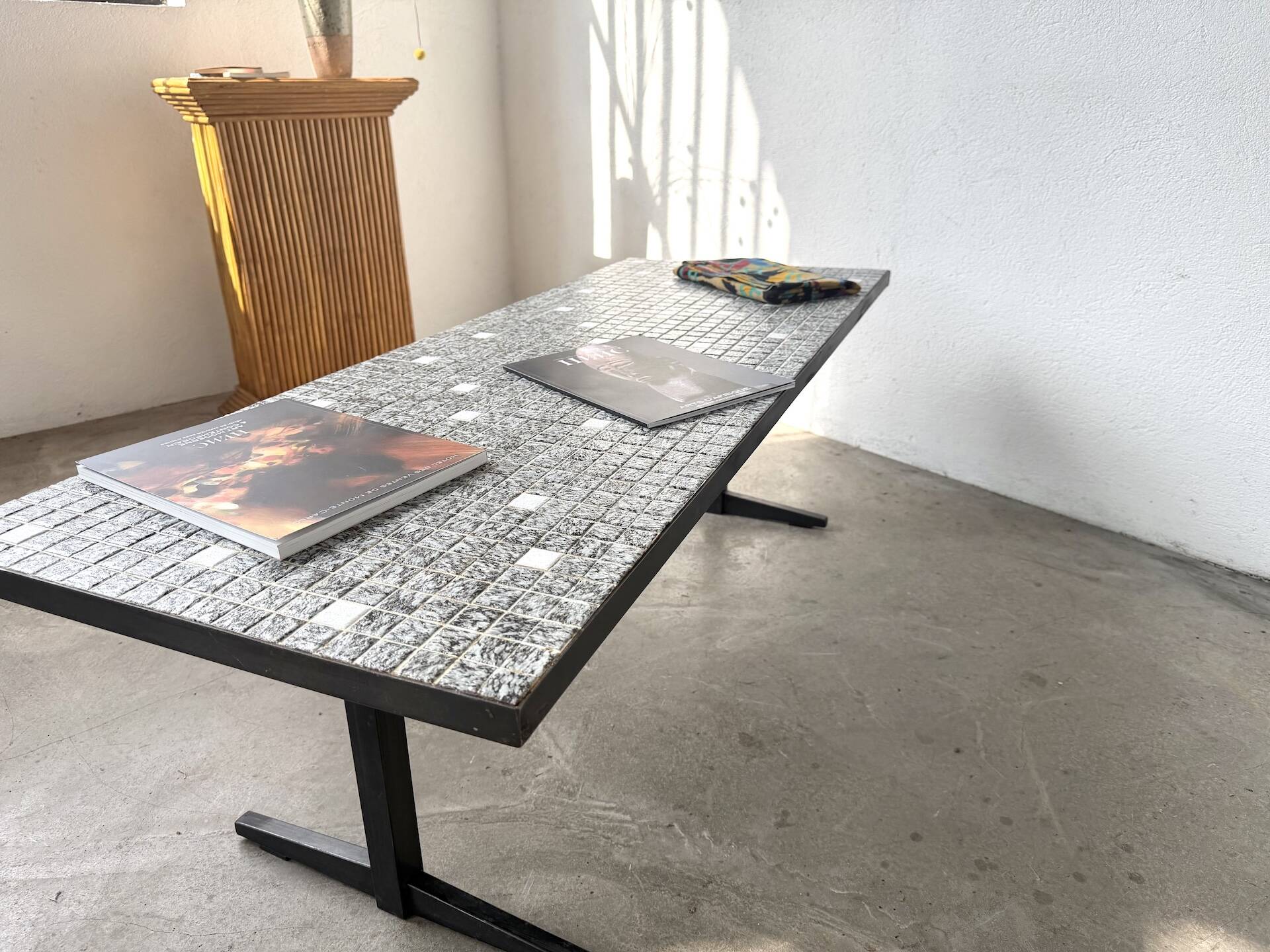 Modernist coffee table with ceramic mosaic, Lilienthal, 1960s.