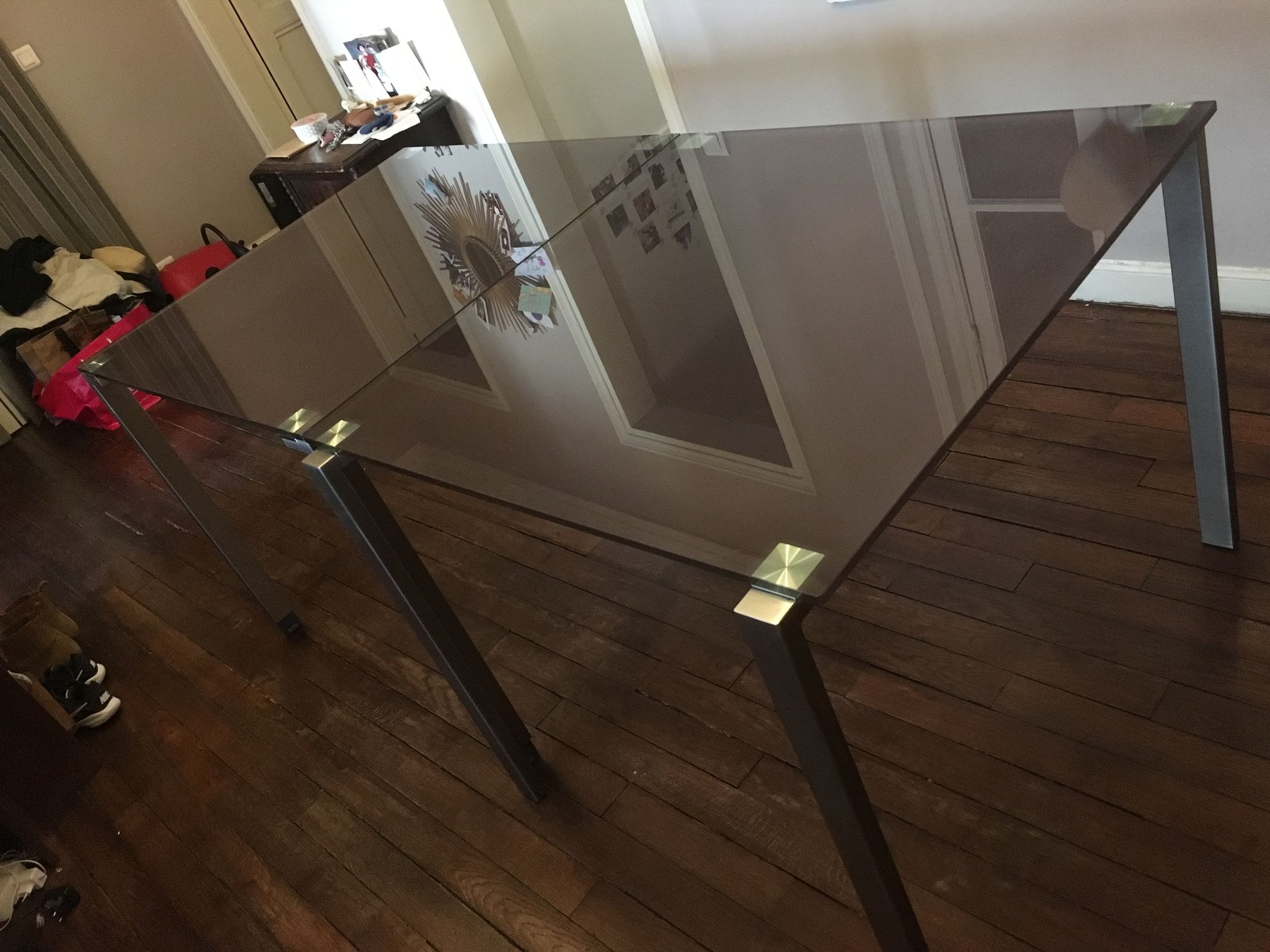 Glass table designer Jean Nouvel for Cassina