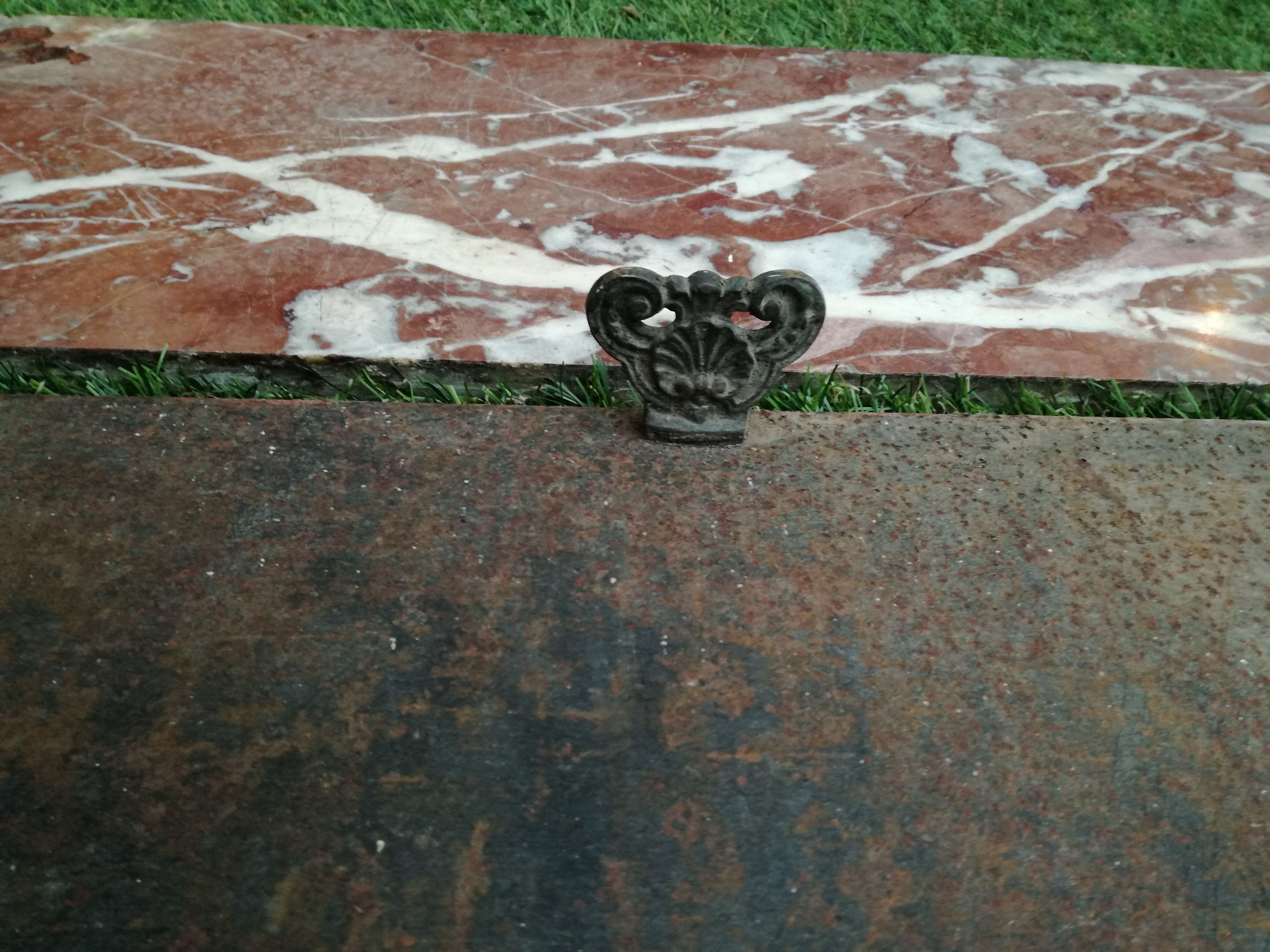 Fireplace in red marble from Languedoc