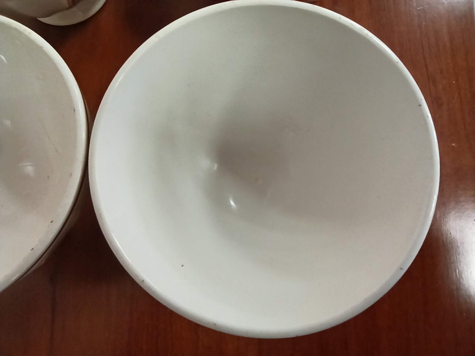 Set 6 bowls cow creamer semi porcelain old