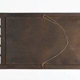 Art Deco mirror in solid wood with facet cut mirror, 1930s
