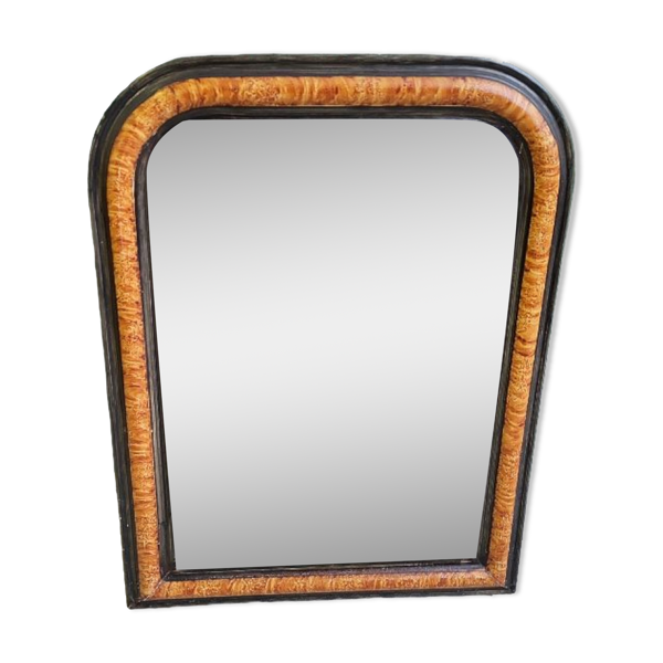 Miroir louis philippe noir du XIX ème siecle n° 43