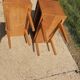 Set of 2 bedside tables Scandinavian style 1960 50 light wood