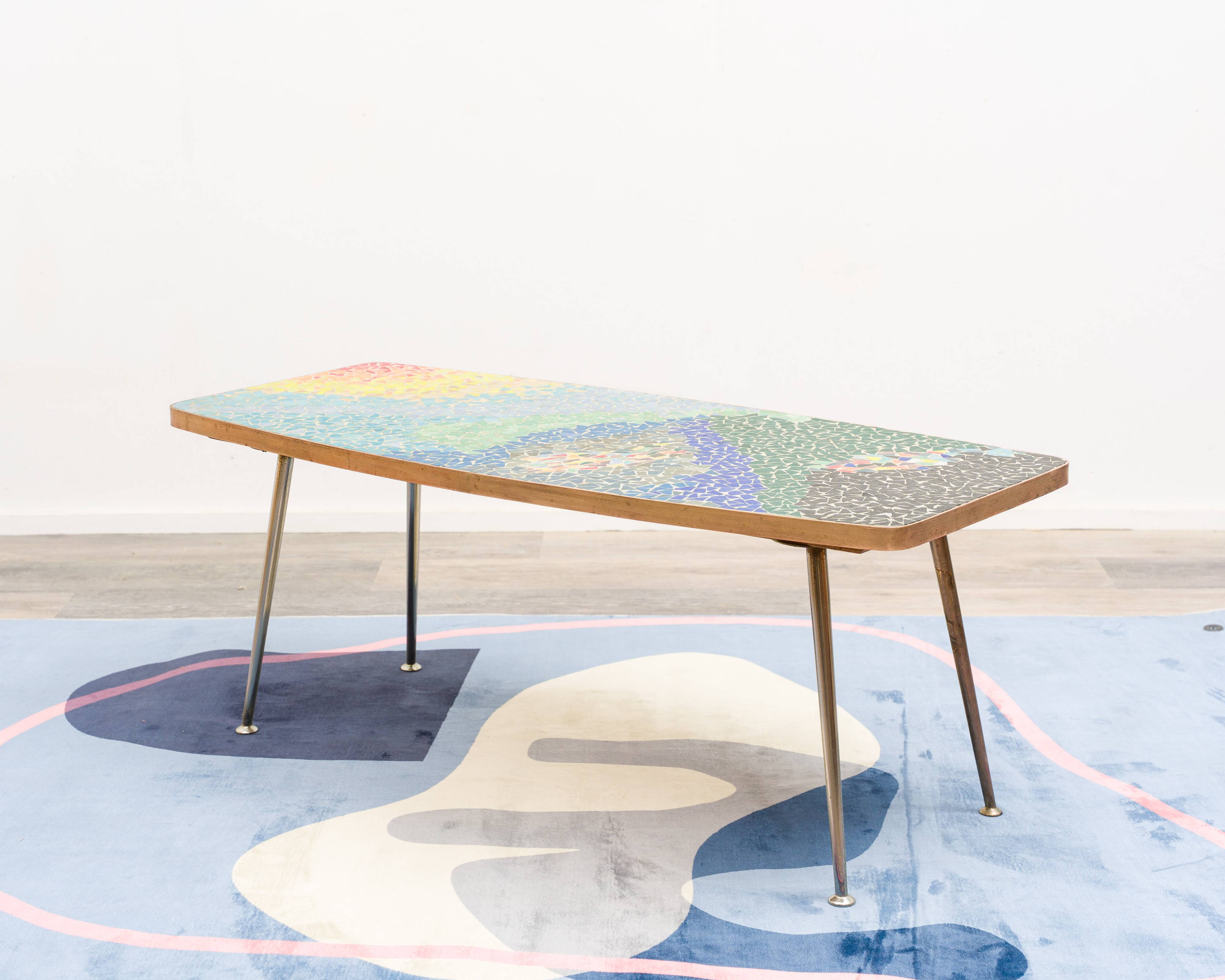 1950s coffee table. Berthold Müller, mosaic workshop, Oerlings