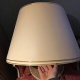 Pair of very large glazed ceramic ball lamps €80