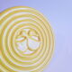 Vintage art deco duck yellow slip coaster