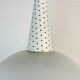 Perforated metal suspension holophanous glass