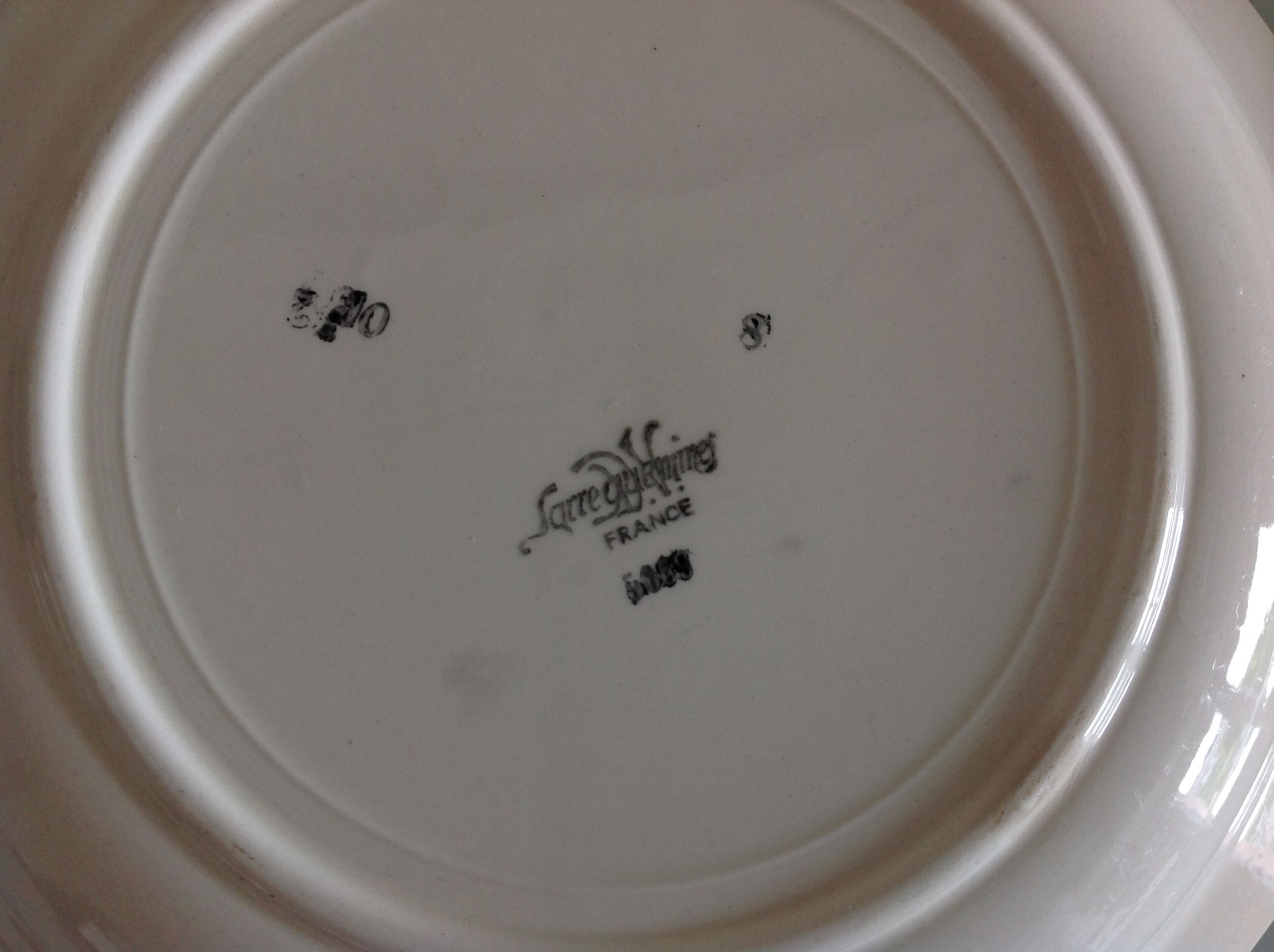 Duo of flower dishes from Sarreguemines 50/60