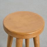 Pine stool by René Martin, 1960s design