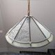 Old large Art Deco pendant lamp with mother-of-pearl and glass shade