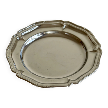 Small round vintage shiny metal dish