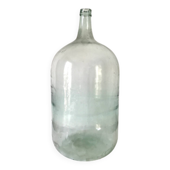 Old demijohn 25L, transparent glass carboy