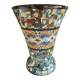 Cornet vase mosaic gerbino vallauris decor sideboard dried flowers