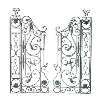 Paire de grilles portes portails fer forgé
