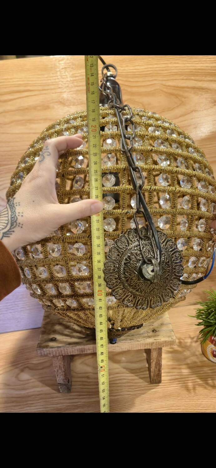 Magnificent and spectacular vintage Italian spherical chandelier.