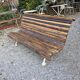 Cast iron garden bench with oak slats
