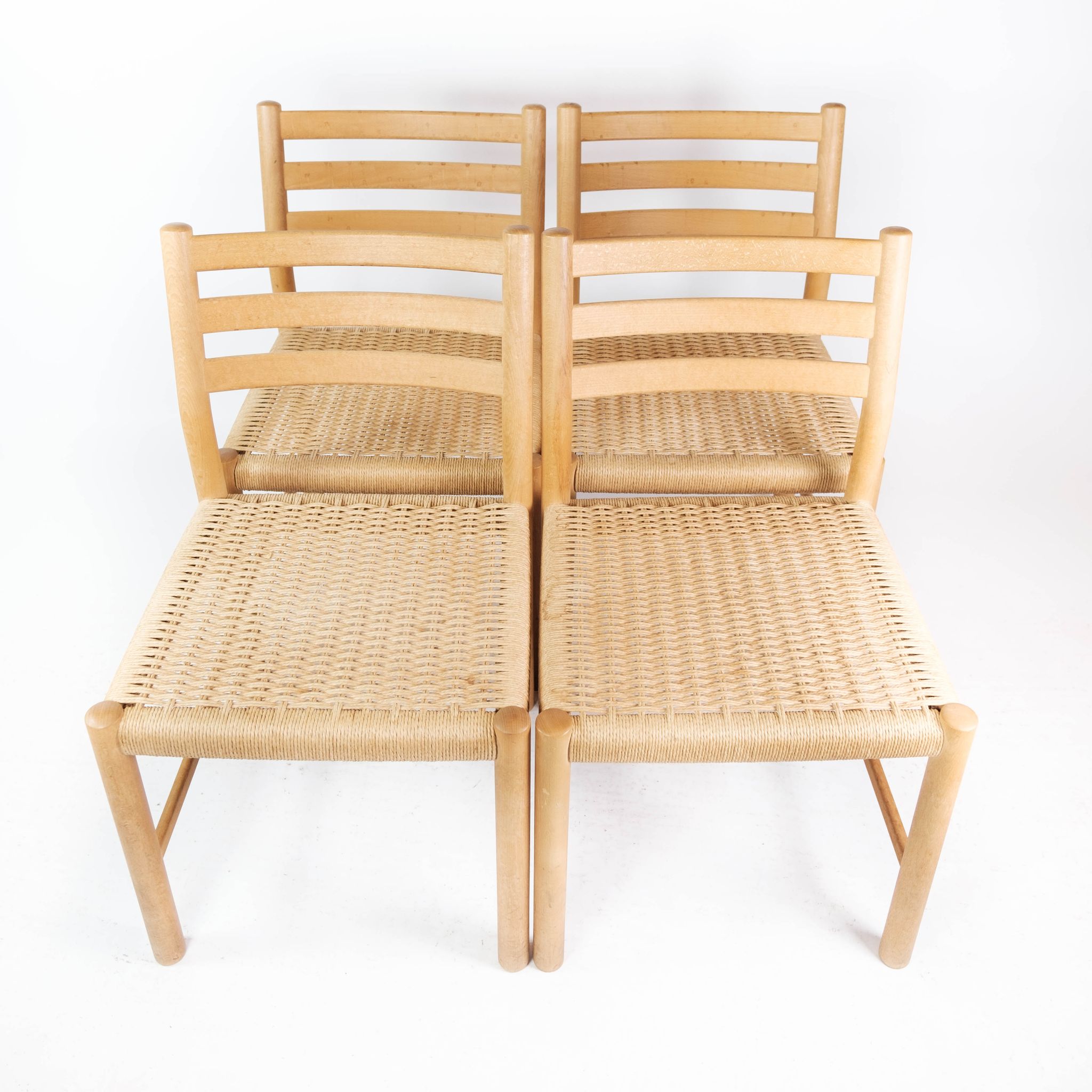 A set of four Kurt Østervig oak dining chairs for K.P. Møbler