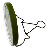 vintage round barber mirror to stand or hang