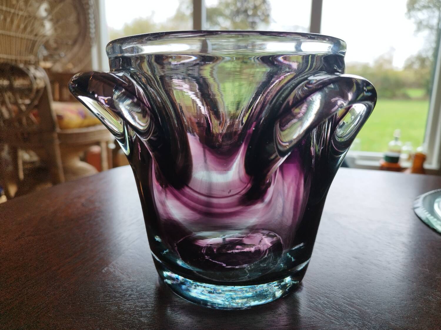 JC Novaro hand-blown glass ice bucket