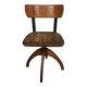 Adjustable Scandinavian oak office chair – Denmark, 1940