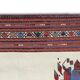Tapis Kilim Afshar Sumakh couleur crème, motif floral, fait main en laine, 212 x 120 cm