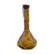 Carafe ambrée avec osier et chainette dorée