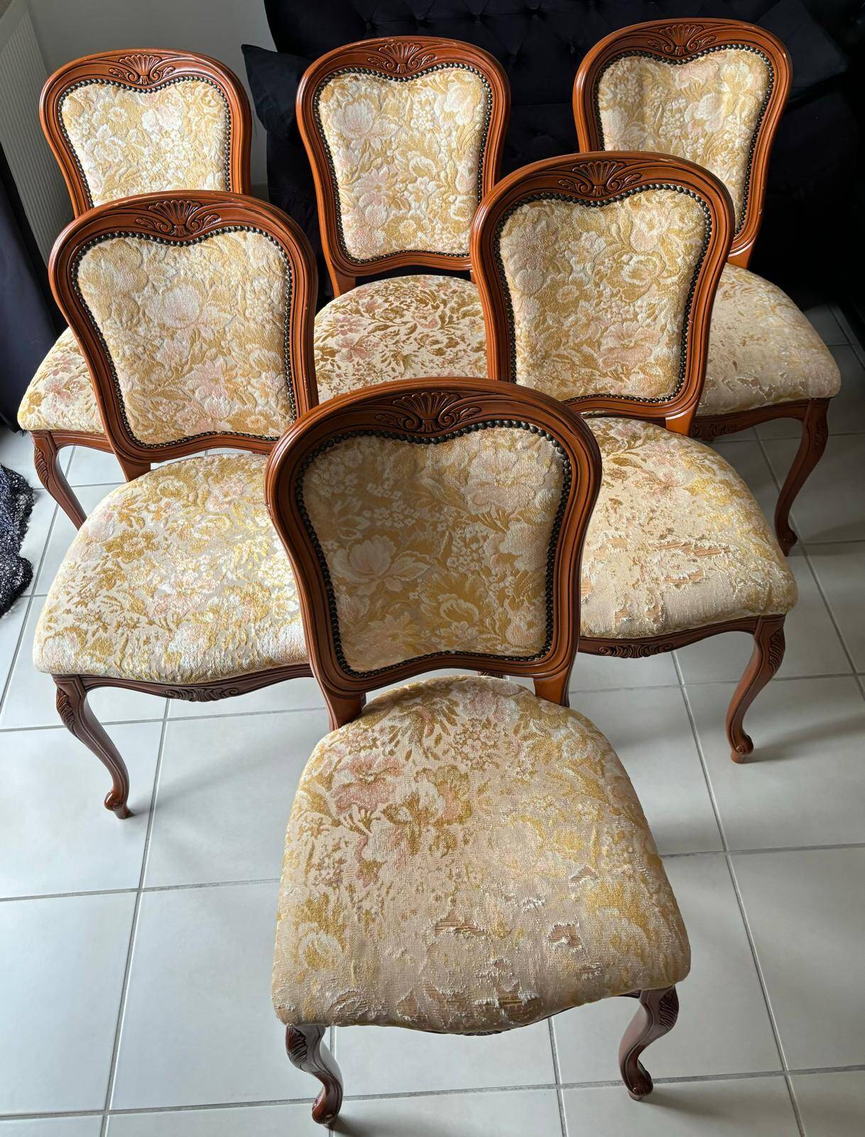 6 Louis XV style chairs