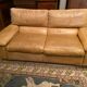 2-seater natural leather sofa from 1970