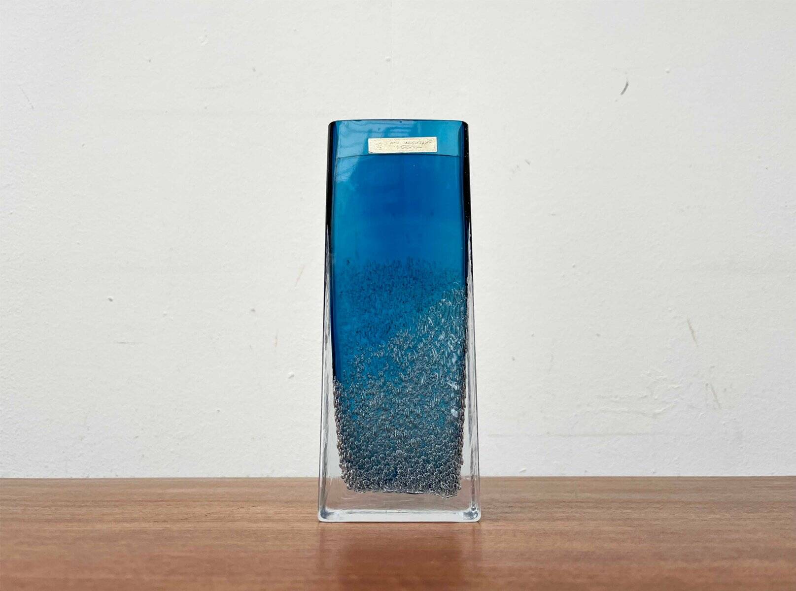 Mid-Century German Glass Block Vase by Ingrid Glas, Germany, 1960s