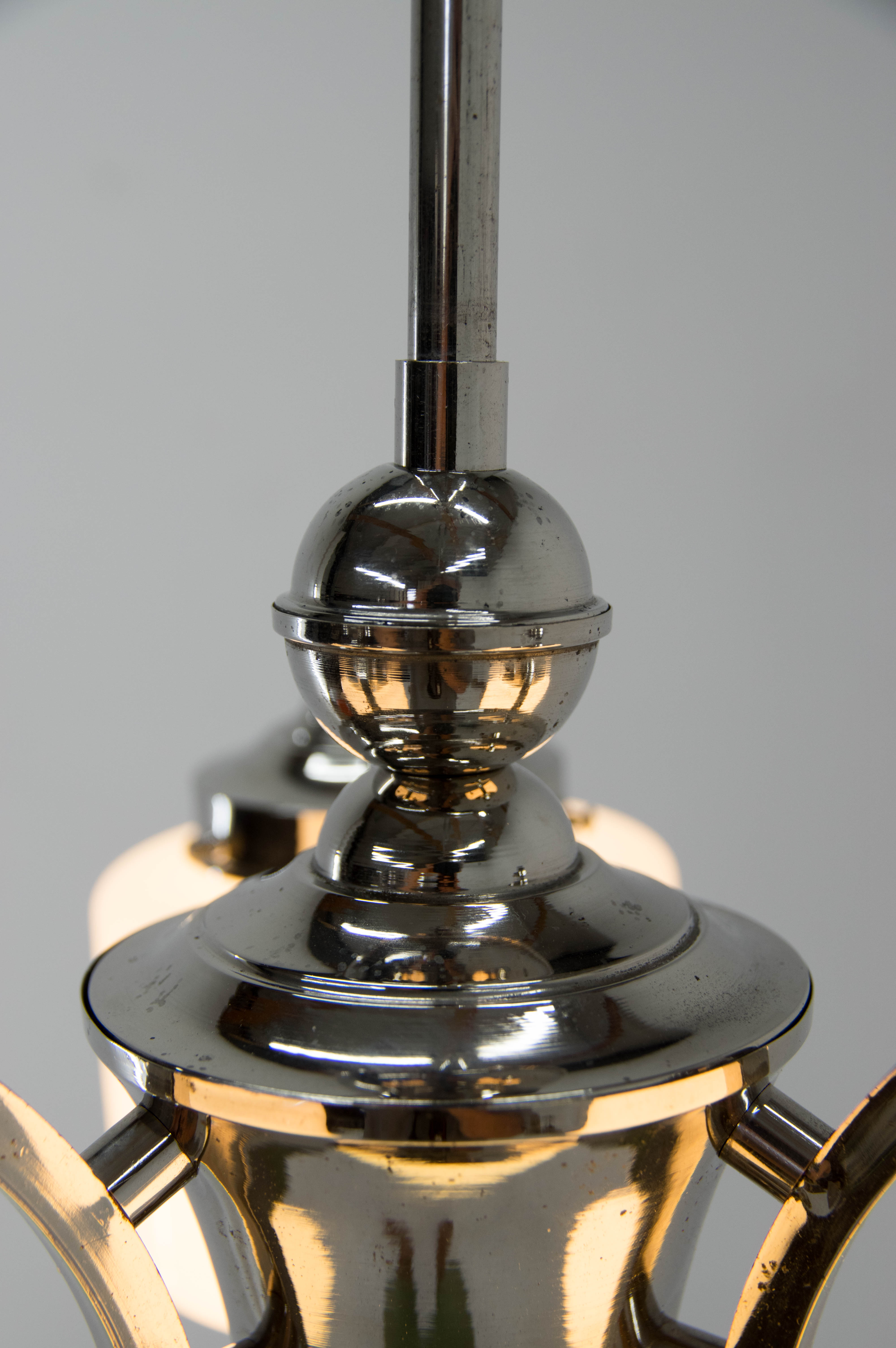 Lustre art déco bleu, années 1930