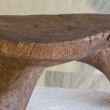 Stool old African art wooden Lobi from Burkina Faso