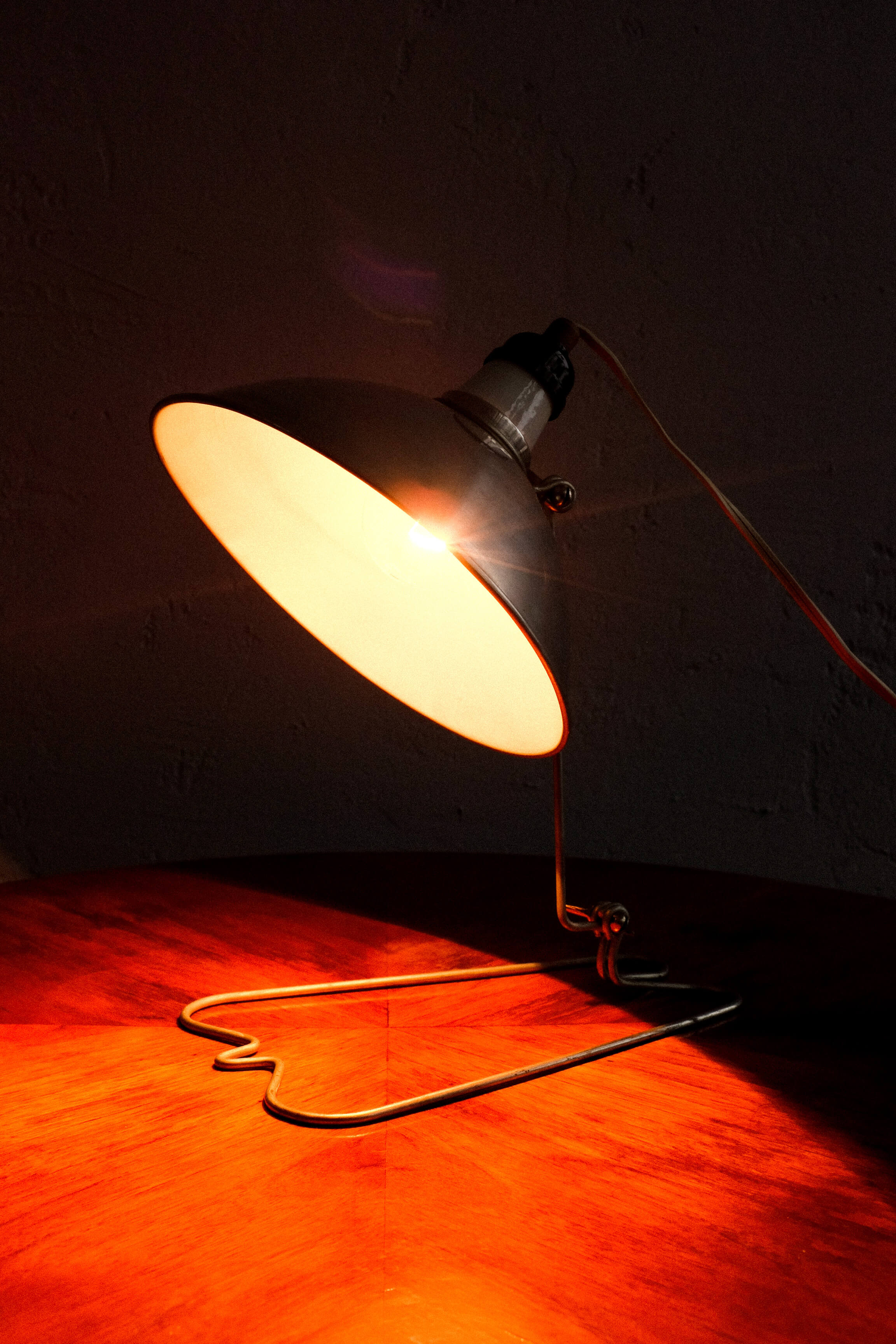 Industrial bakelite and metal table lamp, 1960s