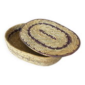 Grande panière vannerie artisanale tressée